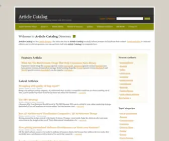 Articlecatalog.com(Free Article Directory) Screenshot