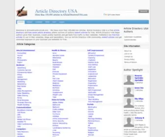 Articledirectoryusa.com(Article Directory USA) Screenshot