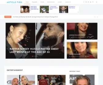 Articlefirm.com(Celebrity Biographies) Screenshot