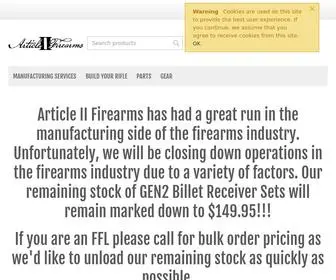 Articleiifirearms.com(Article II Firearms) Screenshot