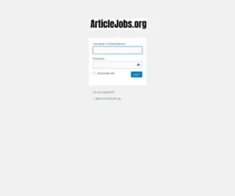 Articlejobs.org(Log In ‹) Screenshot