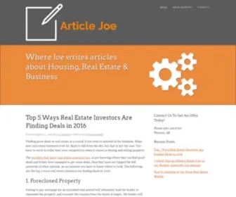 Articlejoe.com(Buinsess Blog) Screenshot