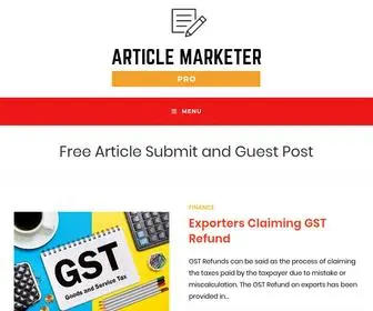 Articlemarketerpro.com(Article Marketer Pro) Screenshot