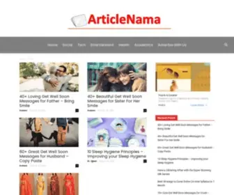 Articlenama.com(An online news blog) Screenshot