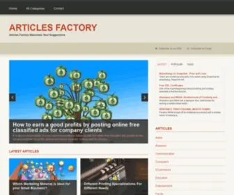 Articles-Factory.com(Articles Factory) Screenshot