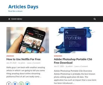 Articlesdays.com(Articles days) Screenshot