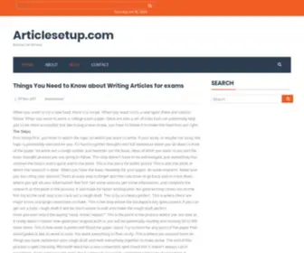 Articlesetup.com(Articles for Writers) Screenshot