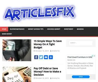 Articlesfix.com(Careers, Internships & Grants) Screenshot
