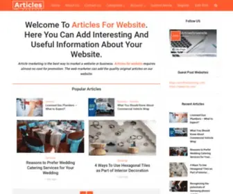 Articlesforwebsite.com(Articles For Website) Screenshot