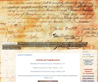 Articlesofconfederation.com(Articles of Confederation) Screenshot