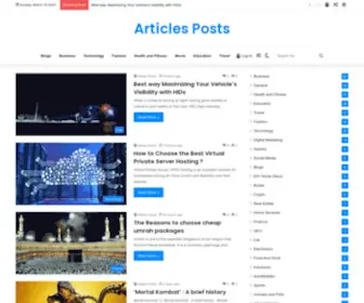 Articlesposts.com(Where Every Topic Finds a Voice) Screenshot