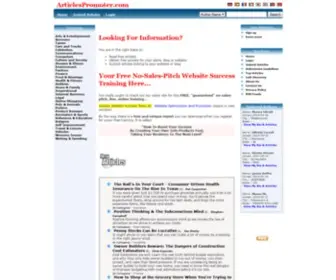 Articlespromoter.com(Free Article Submission) Screenshot