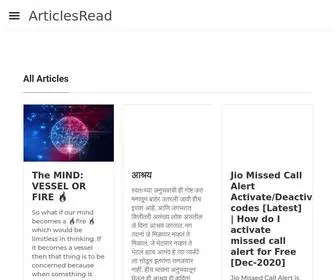 Articlesread.com(Read Something New) Screenshot