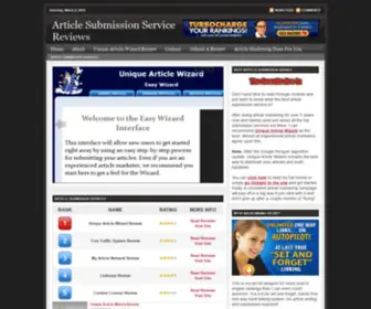 Articlesubmissionreviews.com(Article Submission Services) Screenshot