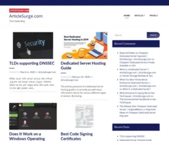 Articlesurge.com(Tech News Blog) Screenshot