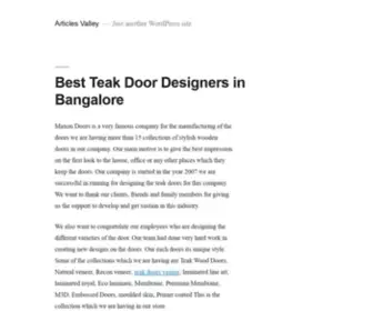 Articlesvalley.info(Articles Valley) Screenshot