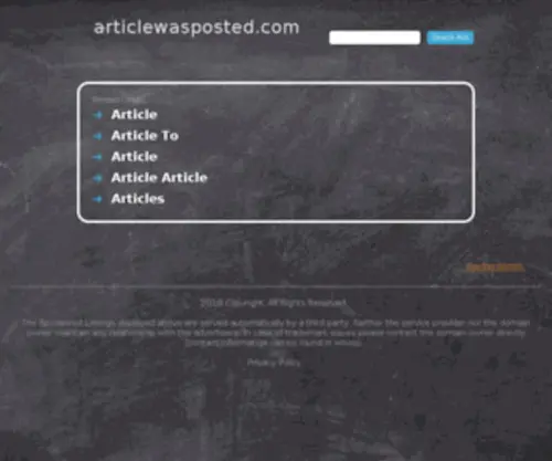 Articlewasposted.com(Free Articles Directory) Screenshot
