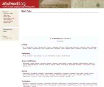 Articleworld.org(Main Page) Screenshot