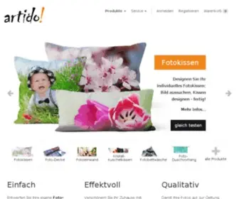 Artido.de(Textile Fotoprodukte individuell bedruckt) Screenshot