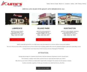 Artiescollision.com(Artie's Collision) Screenshot