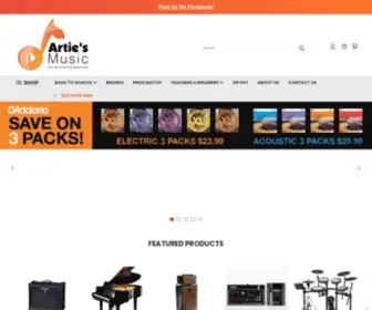 Artiesmusiconline.com.au(Artie's Music Townsville) Screenshot