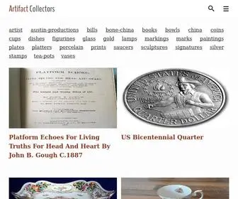 Artifactcollectors.com(Artifact Collectors) Screenshot