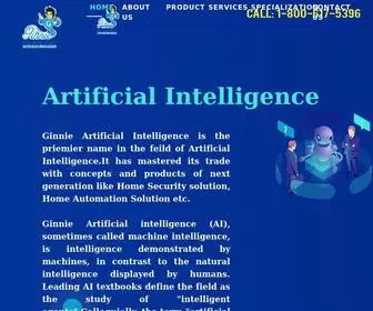 Artificialginnie.com(Ginnie Artificial Intelligence) Screenshot