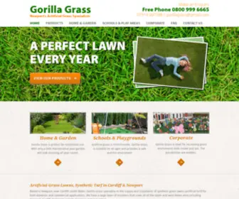 Artificialgrassnewport.co.uk(Gorilla Grass Artificial Grass Suppliers & Installation Cardiff) Screenshot