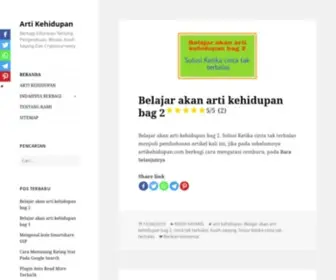 Artikehidupan.com(Arti Kehidupan) Screenshot