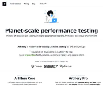 Artillery.io(Keep production reliable) Screenshot