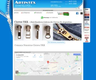 Artintex.com.ar(Cierres YKK) Screenshot