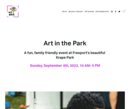 Artintheparkfreeport.com(Art in the Park) Screenshot