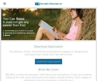 Artisanandcraftinsurance.com(Insurance for Artisans) Screenshot