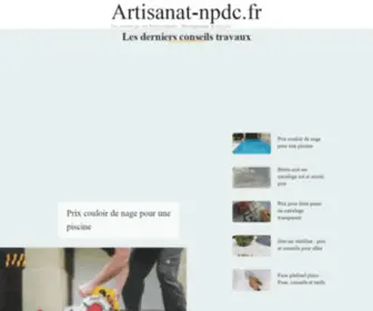 Artisanat-NPDC.fr(Les Nouveaux Professionnels de l'artisanat) Screenshot