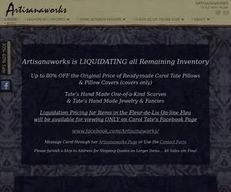 Artisanaworks.com(Artisanaworks Couture Textile Pillows) Screenshot