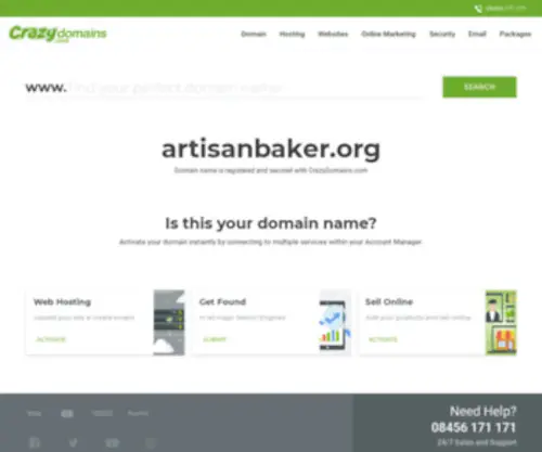 Artisanbaker.org(Crazy Domains) Screenshot