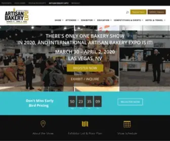 Artisanbakeryexpo.com(International Artisan Bakery Expo) Screenshot