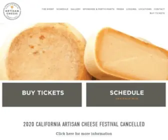 Artisancheesefestival.com(California Artisan Cheese Festival) Screenshot