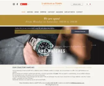 Artisandutemps.com(L'Artisan Du Temps Bruxelles) Screenshot