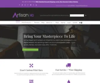 ArtisanHD.com(Professional Printing for Your High Definition Art from ArtisanHD) Screenshot