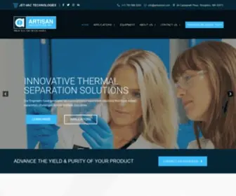Artisanind.com(Manufacturer of Process Separation Solutions) Screenshot