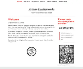 Artisanleatherworks.com(Artisan Leatherworks) Screenshot