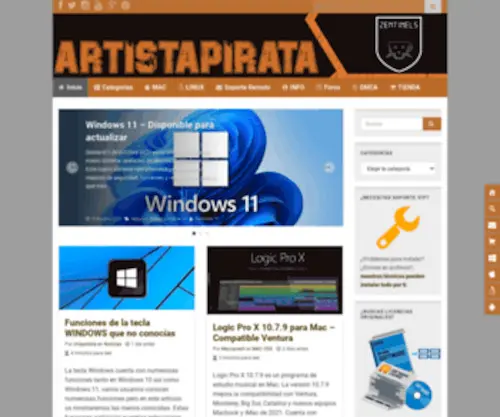 Artistapirata.com(Artista Pirata) Screenshot