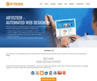 Artisteer.com(Joomla template) Screenshot