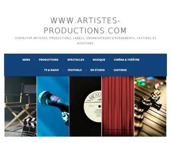 Artistes-Productions.com(Contacter) Screenshot