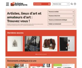 Artistescontemporains.org(Annuaire des artistes plasticiens et agenda des expositions) Screenshot