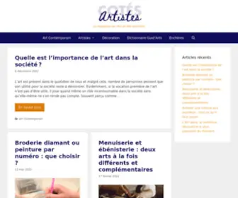 Artistescotes.fr(Les Artistes Cotés) Screenshot