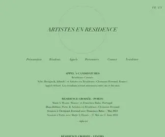 Artistesenresidence.fr(Artistes en résidence) Screenshot