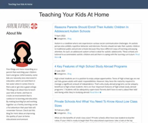 ArtisticFixtures.com(Teaching Your Kids At Home) Screenshot