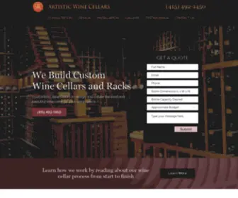 Artisticwinecellars.com(California) Screenshot